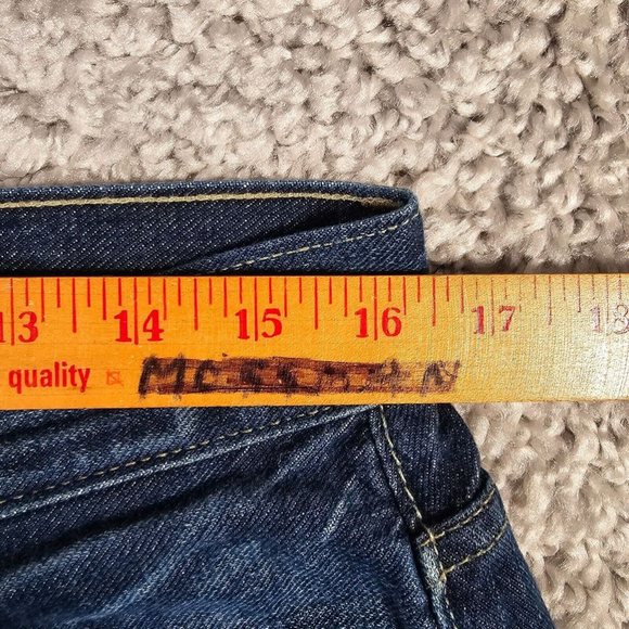 7 For All Mankind Austyn Jeans Mens 33 (Fits 32x28) Blue Straight Medium Wash - Picture 9 of 13